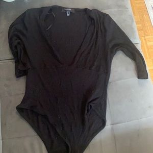 Atmosphere - Black Deep V Bodysuit